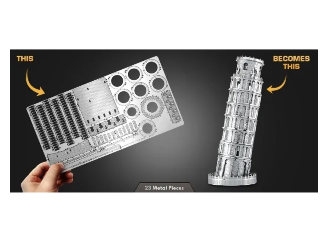 Macheta 3D Metal Turnul din Pisa, scara 1:3400 - 3 | YEO