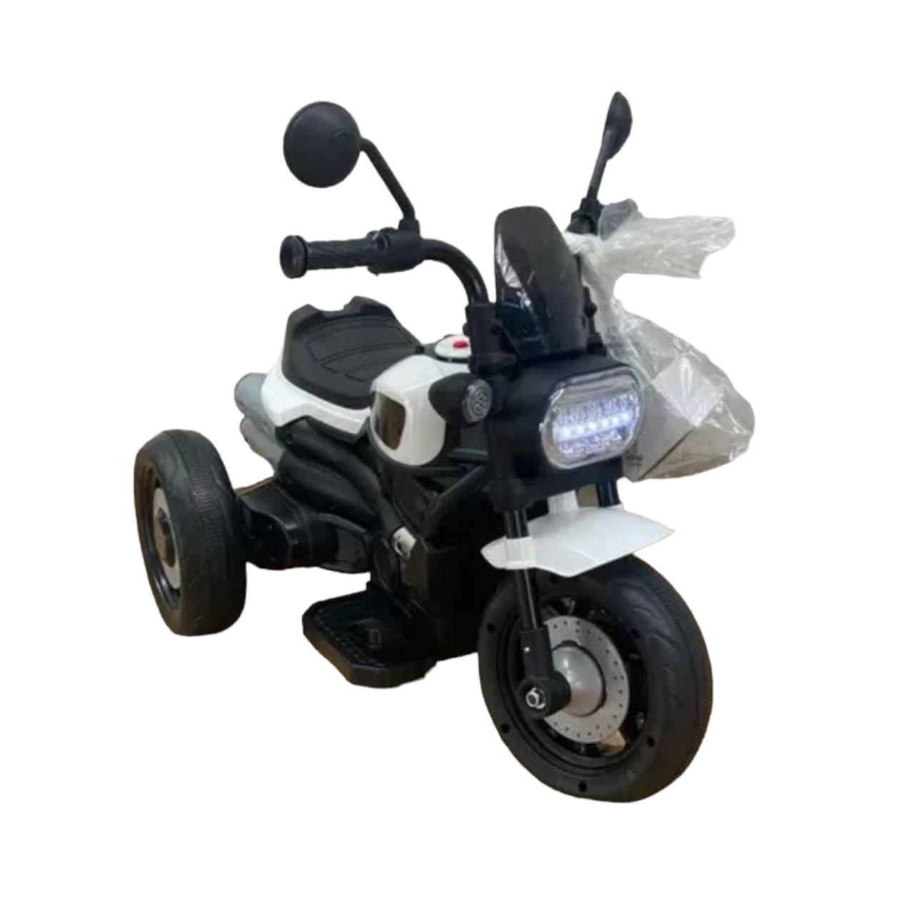 Motocicleta electrica copii 618W, acumulator 6V, 1 motor, cu sunete si lumini, alb - 2 | YEO