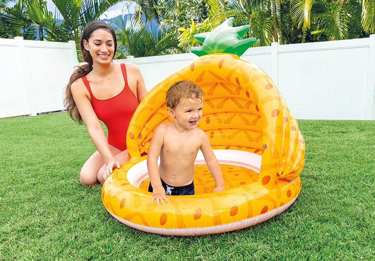 Piscina gonflabila Intex pentru copii Ananas, Pineapple, 102 x 94 cm, 58414 - 3 | YEO