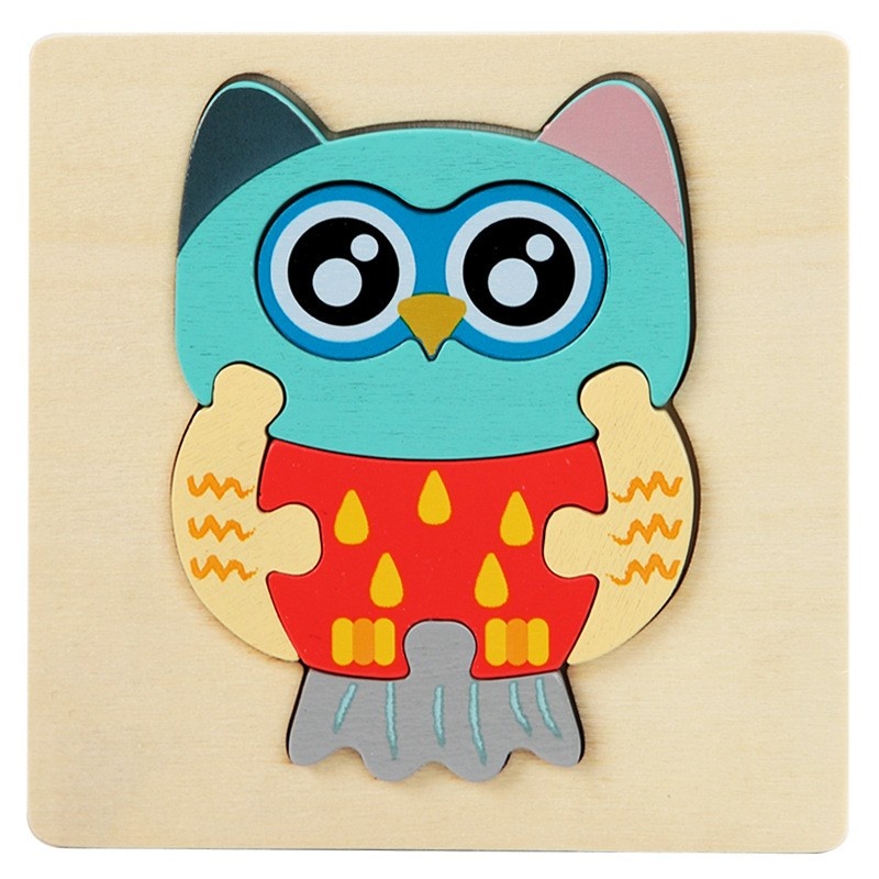 Puzzle 3D mini pastel, din lemn - 2 | YEO