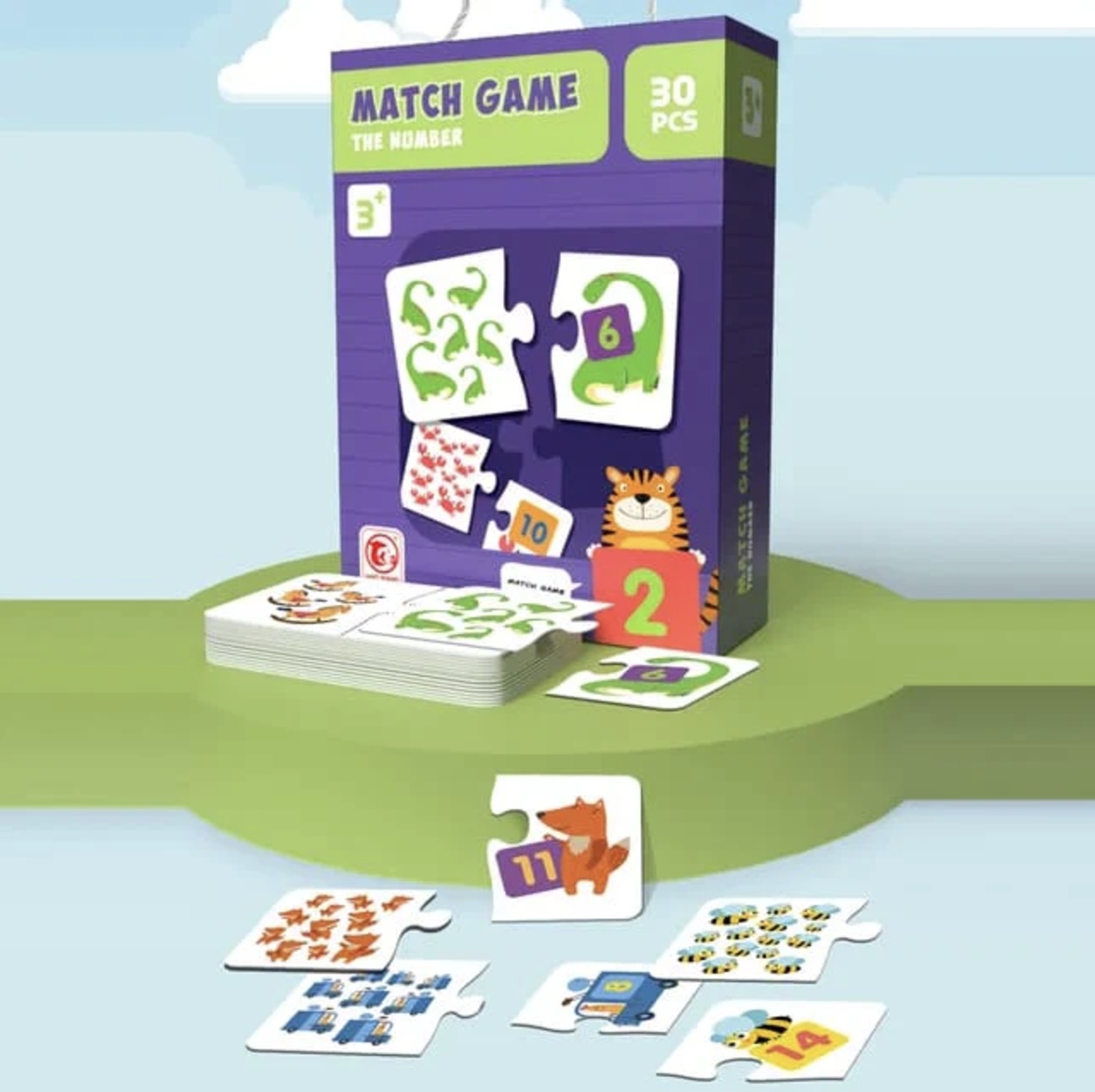 Puzzle educativ 30 piese mari Matematica – Potrivim si invatam numerele - 2 | YEO