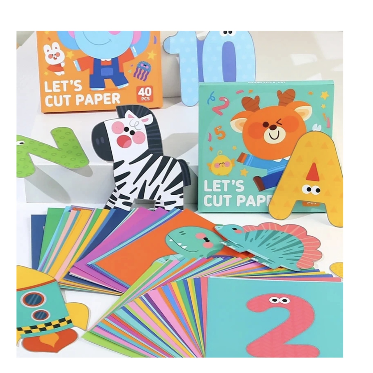 Set 40 carduri pentru decupaj si activitati creative – Alfabet si Cifre - 2 | YEO