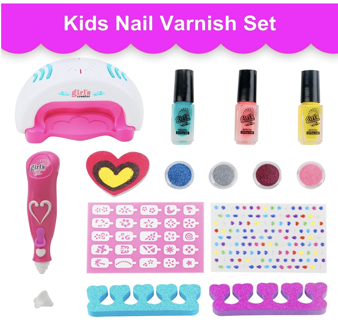 Set complet pentru unghii MBK-369Y, salon de manichiura, cu lampa pentru uscare - 1 | YEO