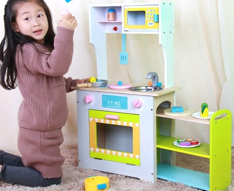 Bucatarie cu etajera pe roti, din lemn, Combination Kitchen - Krista¬Æ - 3 | YEO