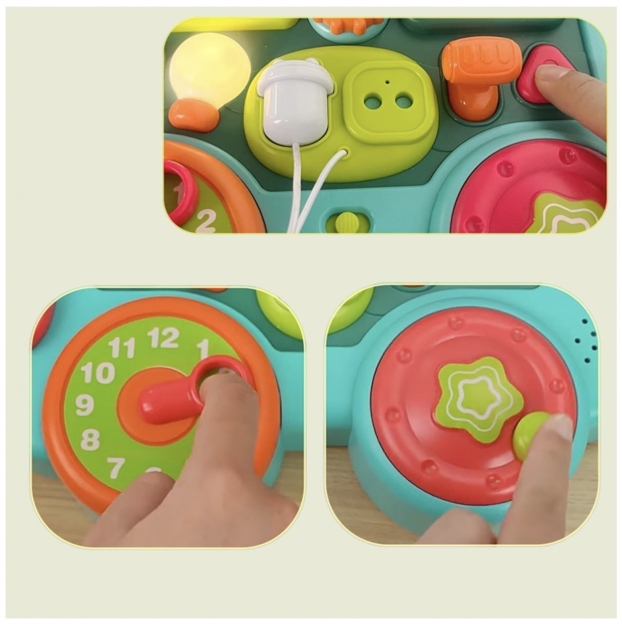Busy Board cu 12 activitati pentru bebe – Dinozaur - 2 | YEO