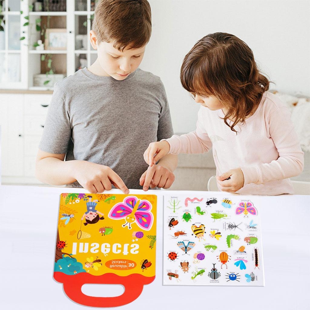 Carte magnetica cu 30 stickere reutilizabile, Insectele benefice si daunatoare - 1 | YEO