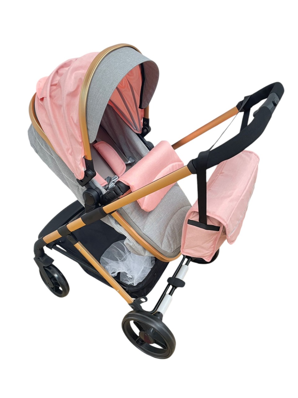 Carucior 2 in 1 transformabil landou-sport, 608 Roz - Gri - 2 | YEO