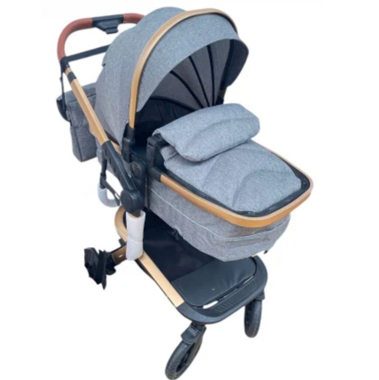 Carucior 2 in 1cu maner reversibil, transformabil landou-sport, 518 Gri - 2 | YEO