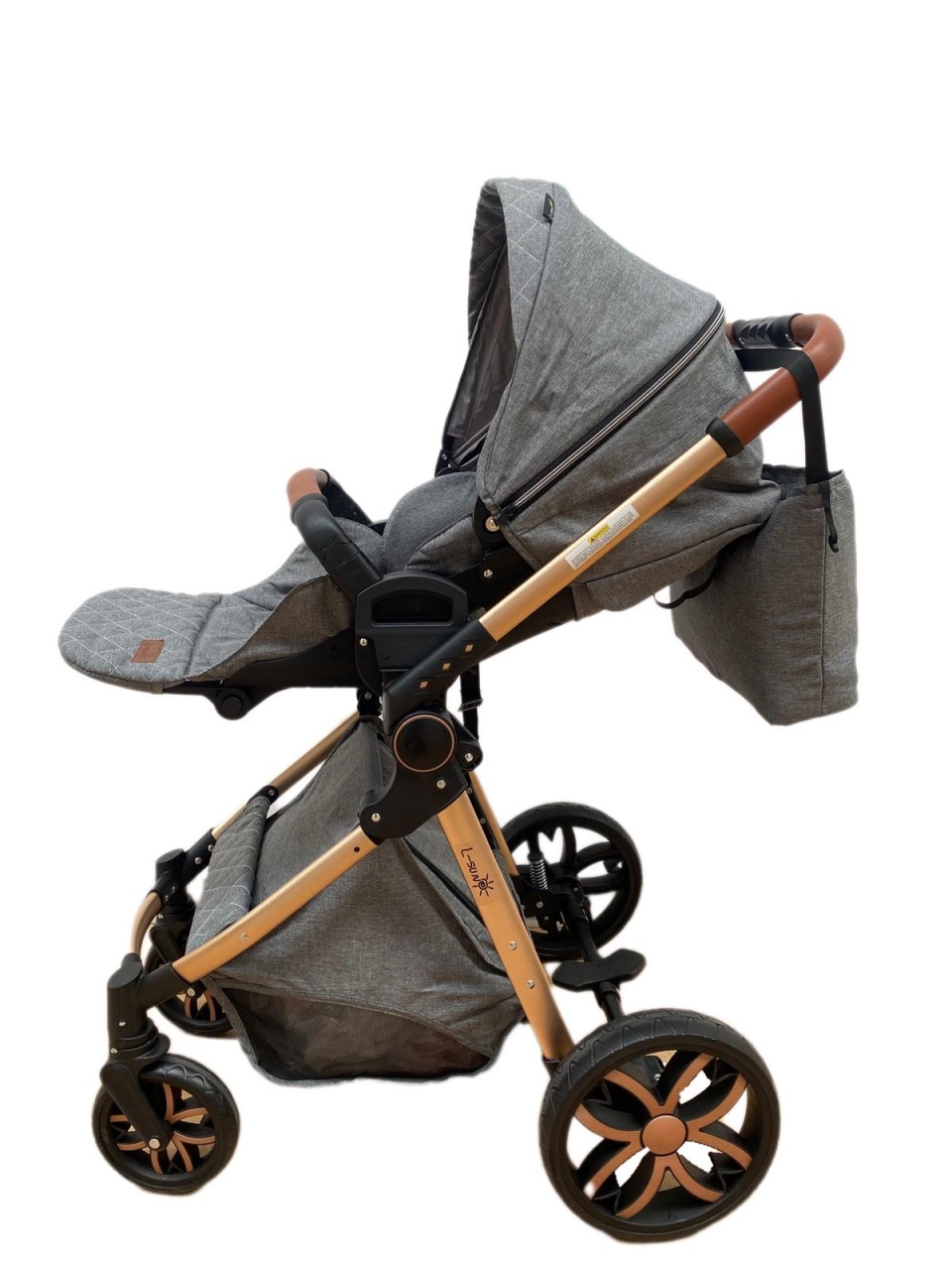 Carucior 3 in 1, 3 piese landou, sport si scoica, T6 - gri - 3 | YEO