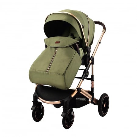 Carucior 3 in 1 transformabil, reversibil, pliabil, F6 Luxury Olive - 2 | YEO