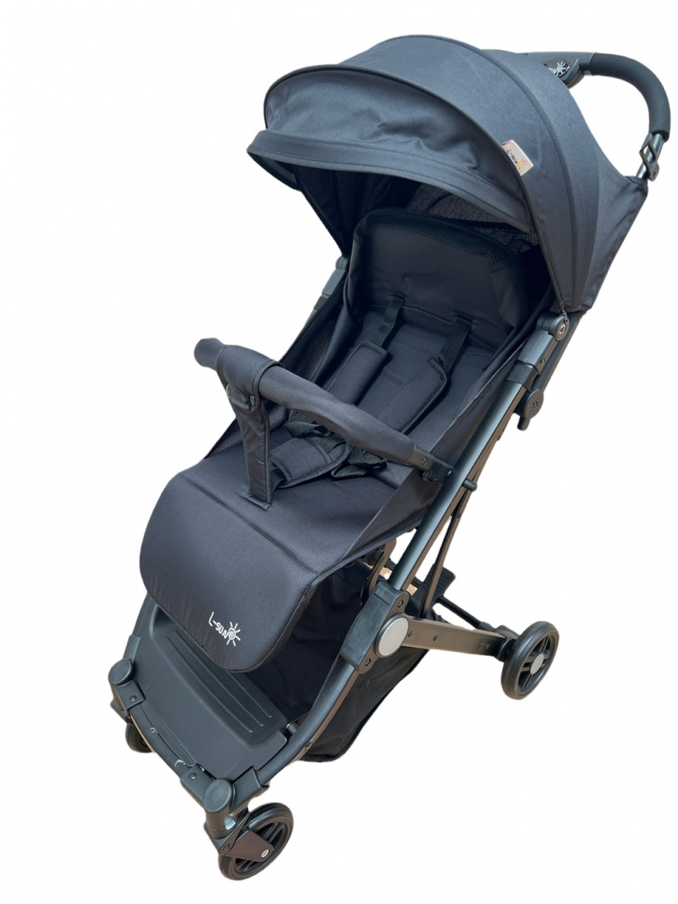 Carucior sport copii, pliere compacta pentru avion, cu sistem troller, C8 negru - 2 | YEO