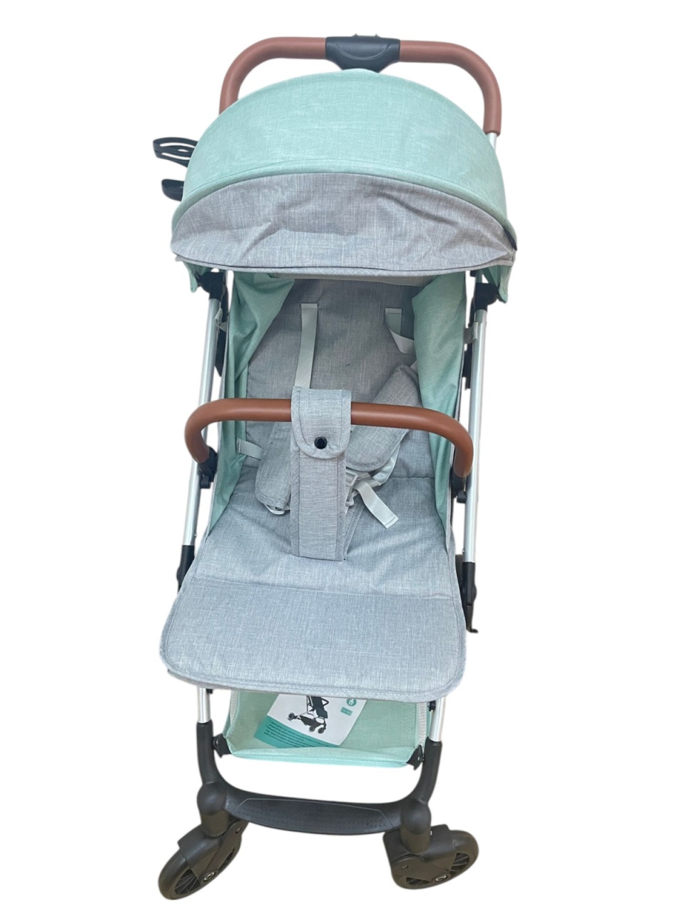 Carucior sport, cu suspensii, pliabil si troler, 309 Verde cu gri - 2 | YEO