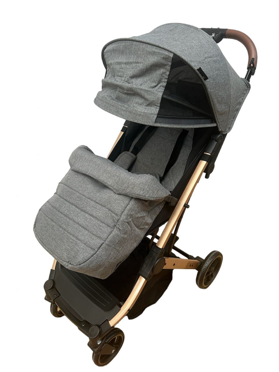 Carucior sport pliabil, tip troller, cu suspensii si husa picioare, C9 gri