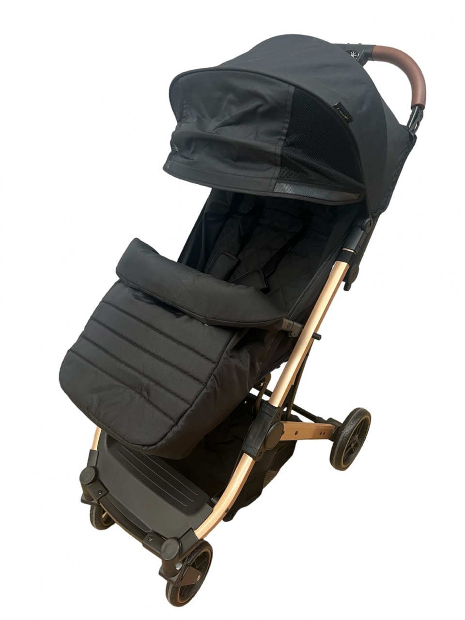 Carucior sport pliabil, tip troller, cu suspensii si husa picioare, C9 negru