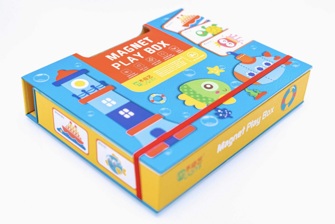 Cutie bleu cu piese Puzzle magnetic Oceanul - 4 | YEO