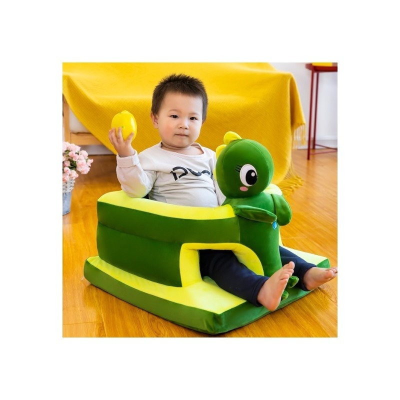 Fotoliu de sustinere bebe, din plus, cu placa de burete - dino verde - 1 | YEO