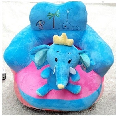 Fotoliu maxi bebe din plus cu spatar - Regele Elefant Bleu - 1 | YEO