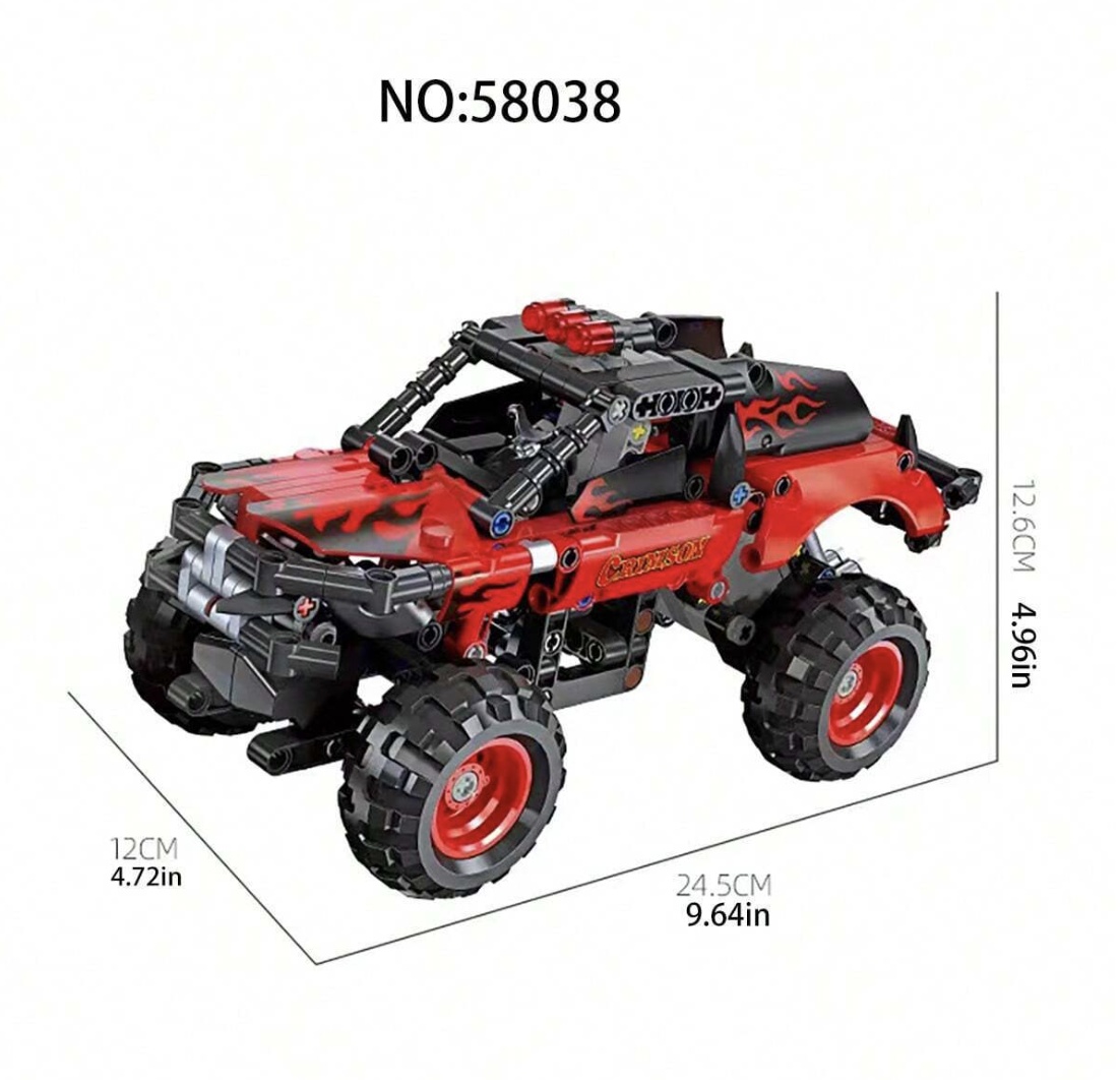 Joc de constructie Masina de offroad albastra 58038, 374 piese - 1 | YEO