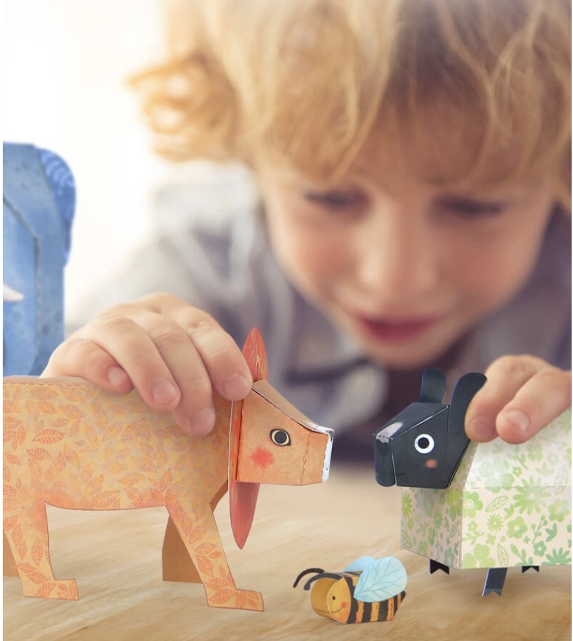 Joc de creatie Origami cu 10 animale - 3 | YEO