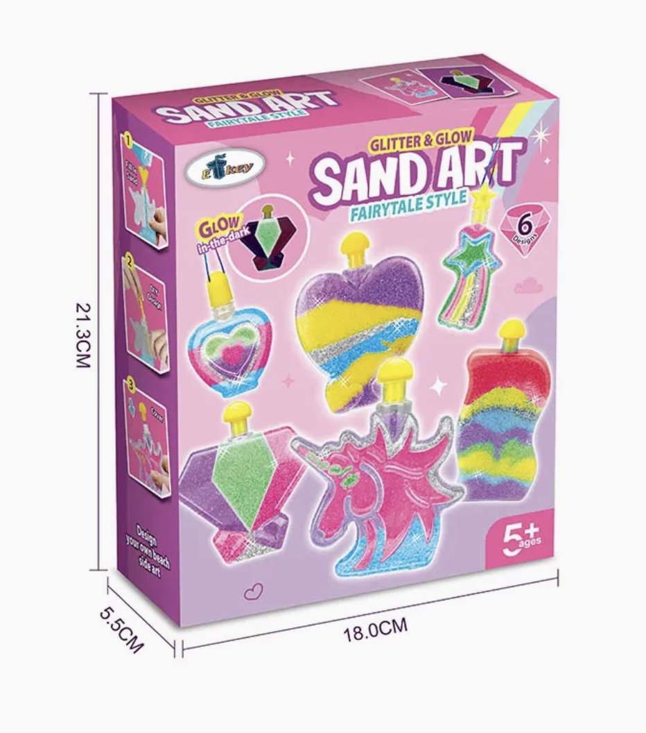 Joc de creație Sand Art - Arta în nisip colorat cu 6 sticlute - 2 | YEO