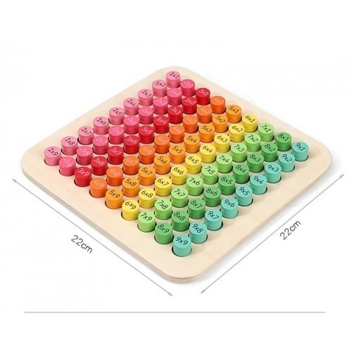 Joc educativ Tabla Inmultirii Round 3D, Din Lemn - 3 | YEO