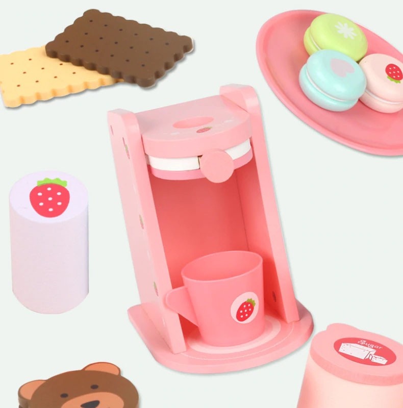 Jucarie din lemn Espressor de cafea Strawberry - 2 | YEO