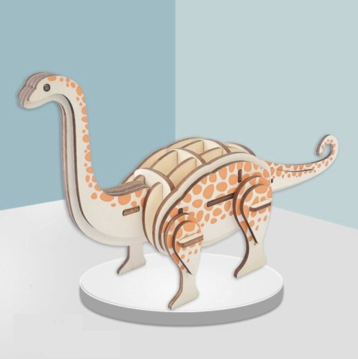 Macheta 3D din lemn Dinozaur Brontozaur, 36 piese - 1 | YEO