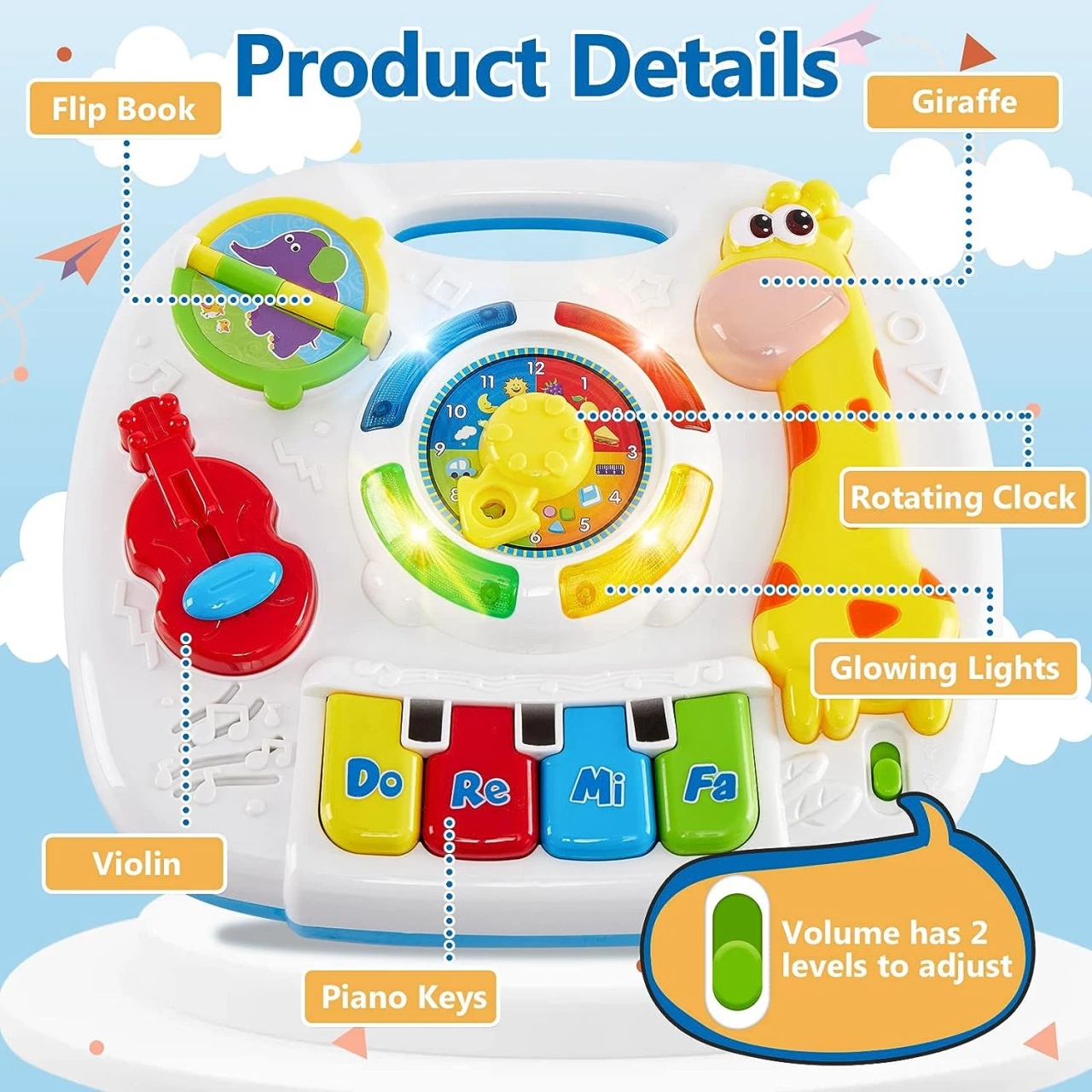Masuta Educativa De Activitati Bebe Girafa - 4 | YEO
