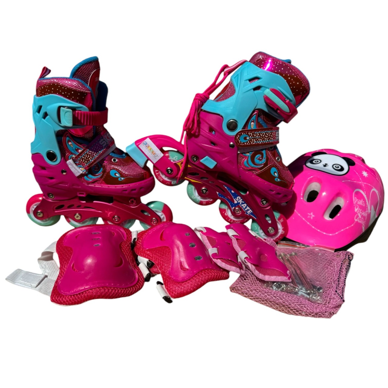 Role copii MY-918TDS, 31-34 roz S, 4 roti, 3 in 1, cu accesorii de protectie, masuri reglabile - 2 | YEO