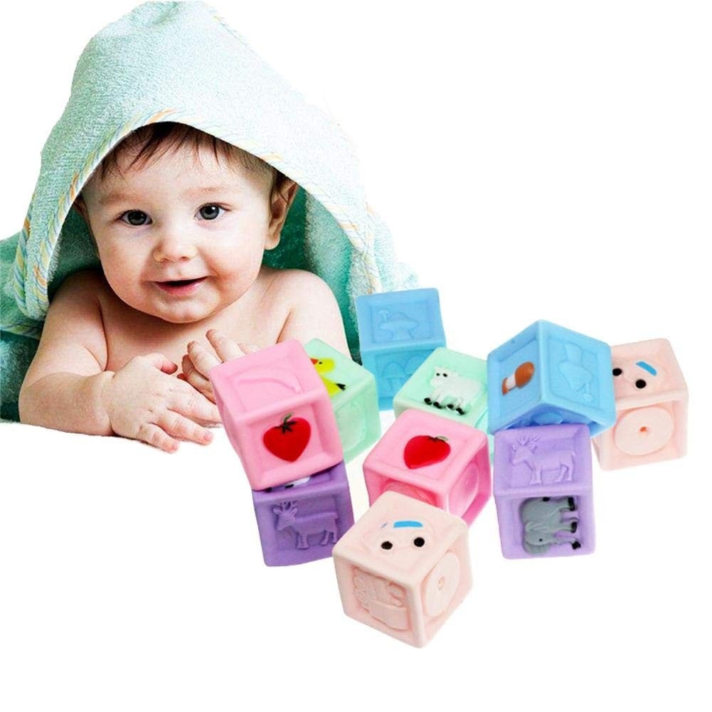 Set 10 Cuburi moi, Pastel Pentru Bebe - 2 | YEO