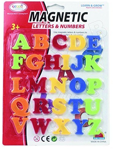 Set 26 litere mari magnetice, din plastic, 3 cm