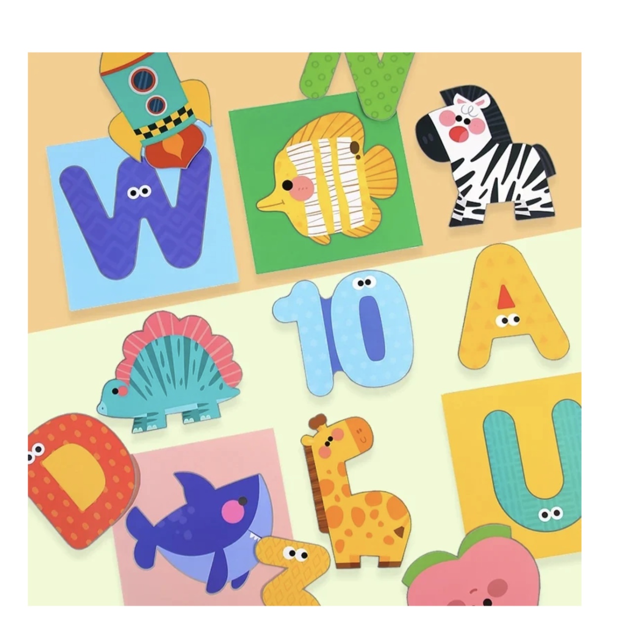 Set 40 carduri pentru decupaj si activitati creative – Alfabet si Cifre - 3 | YEO