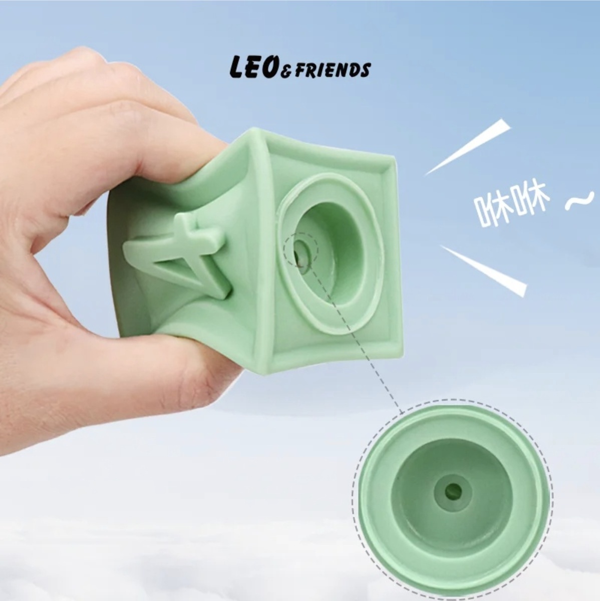 Set 6 cuburi silicon pentru bebelusi, texturate, interconectabile - 3 | YEO