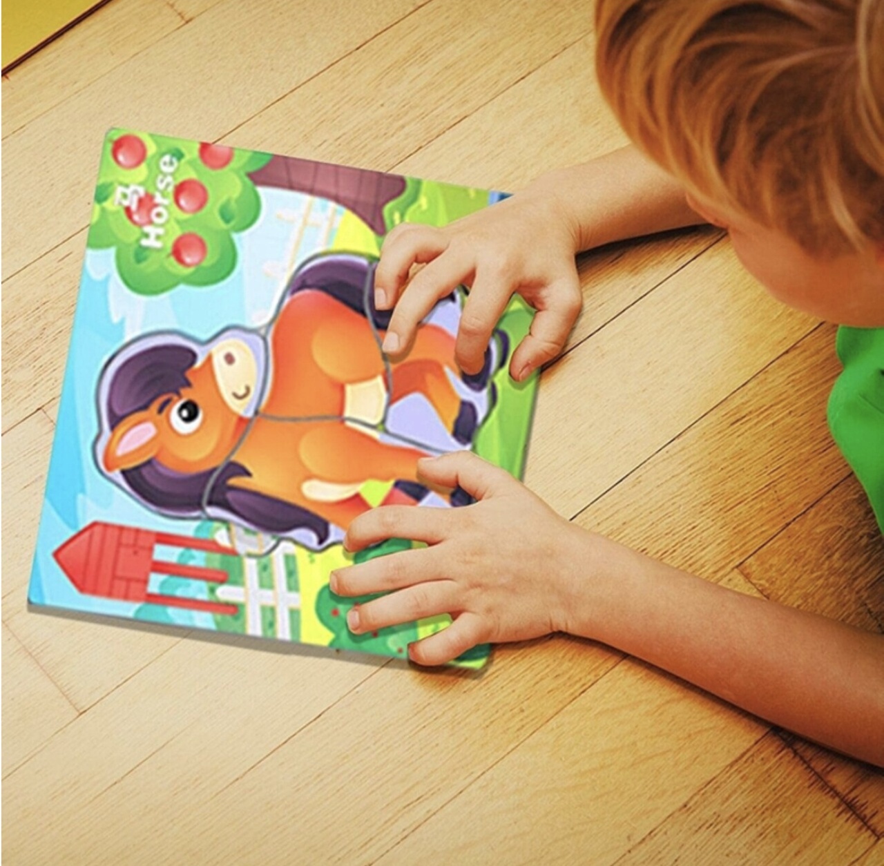 Set 6 Puzzle incastru cu cate 4 piese, Animale - 3 | YEO