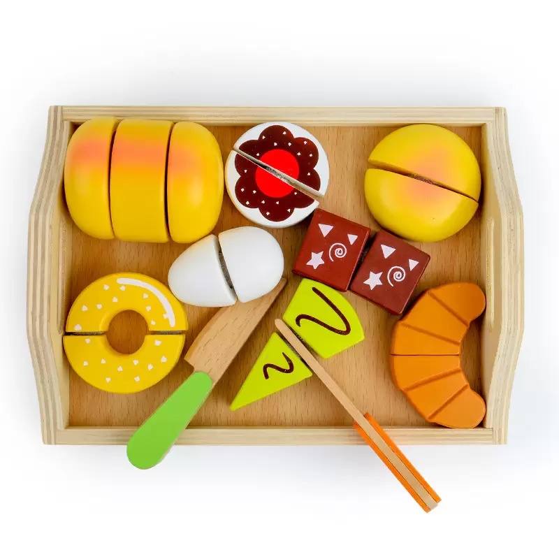 Set Desert alimente de feliat, 11 piese, din lemn
