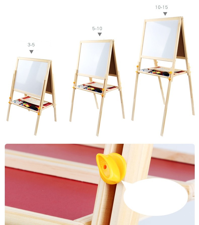 Tabla Jumbo cu Doua Fete si inaltime reglabila, 108 cm, din lemn - 2 | YEO