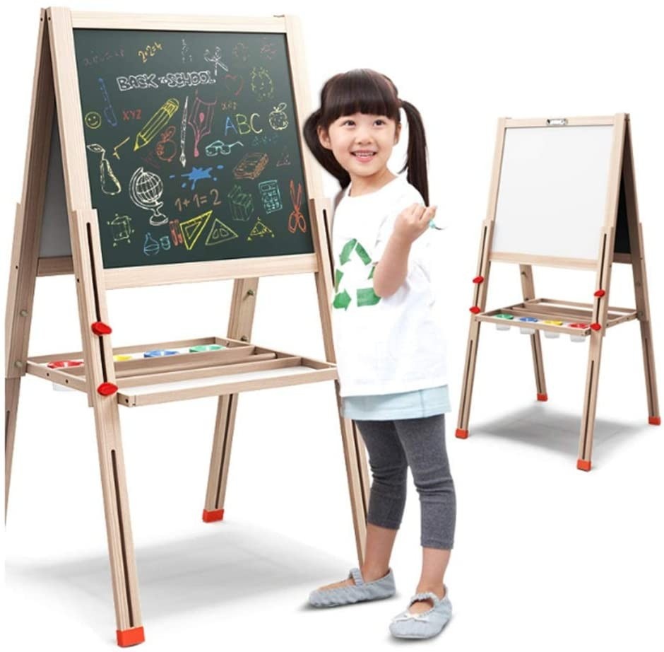Tabla Jumbo cu Doua Fete, tip sevalet, inaltime reglabila, 148 cm, din lemn - 2 | YEO
