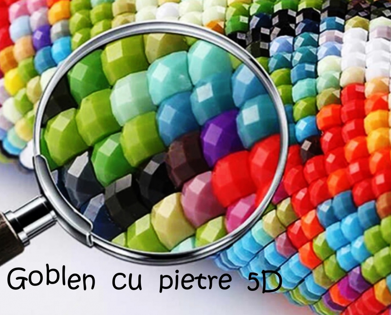 Tablou GM144, Micuta balerina cu catel, Pictura cu Diamante, Goblen cu pietre 5D, cu rama de lemn, 40 x 50 cm - 1 | YEO