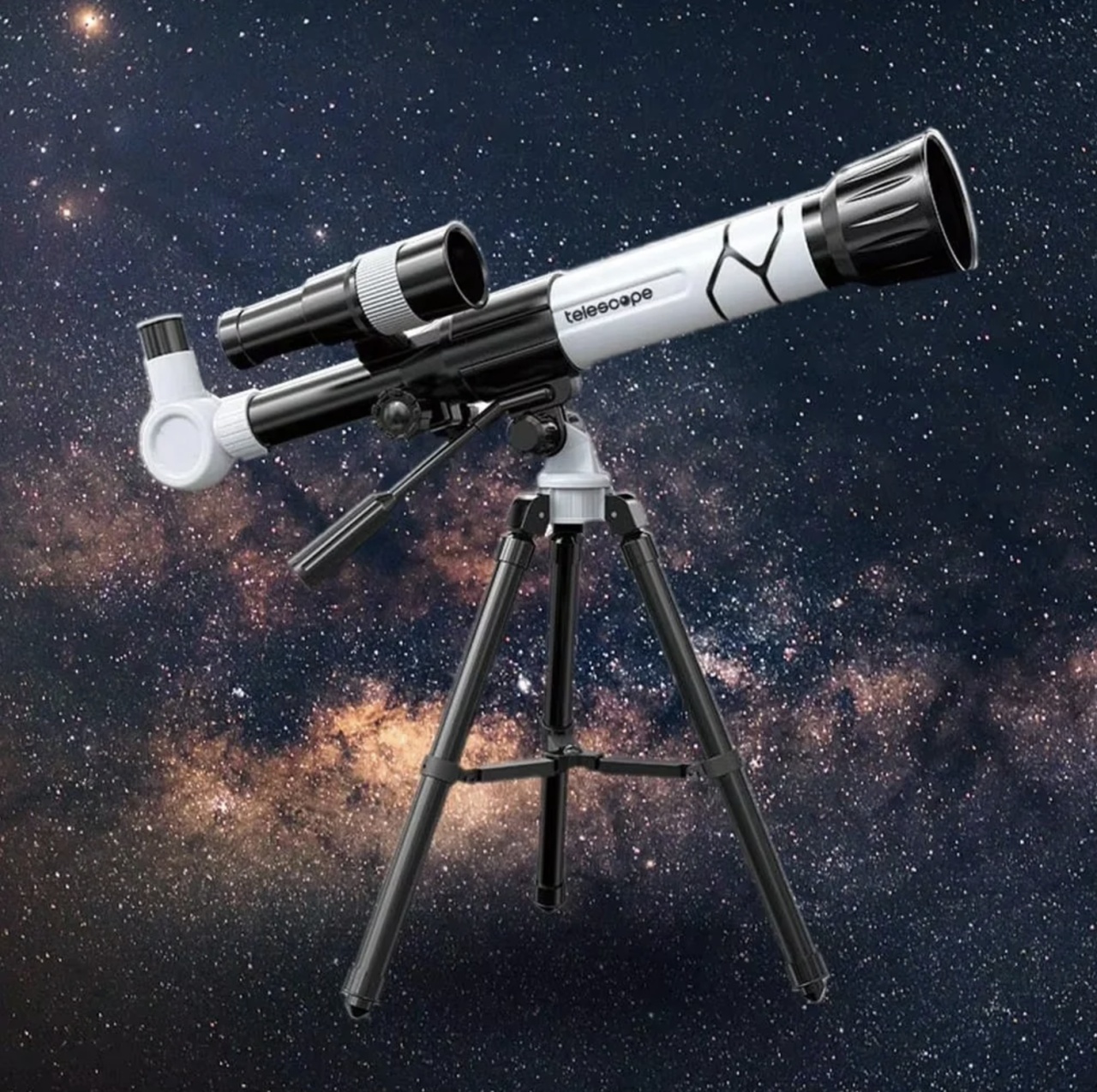 Telescop cu Trepied, Zoom 40x, IPX4, Plastic și Sticlă FMC, Alb - 1 | YEO