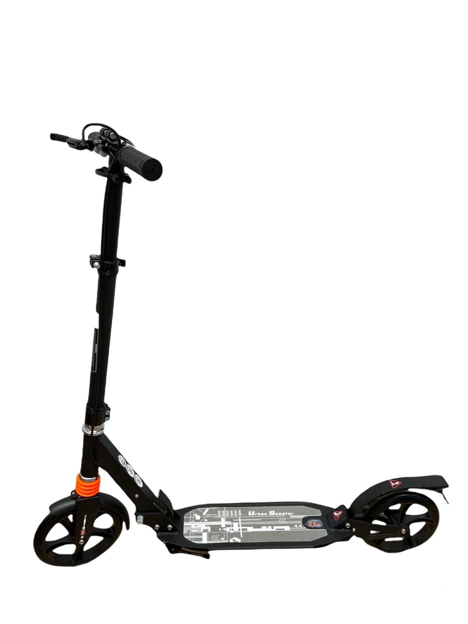 Trotineta mecanica aluminiu, cu suspensii, pentru copii si adulti, greutate maxima 100 kg, TR01 negru - 1 | YEO