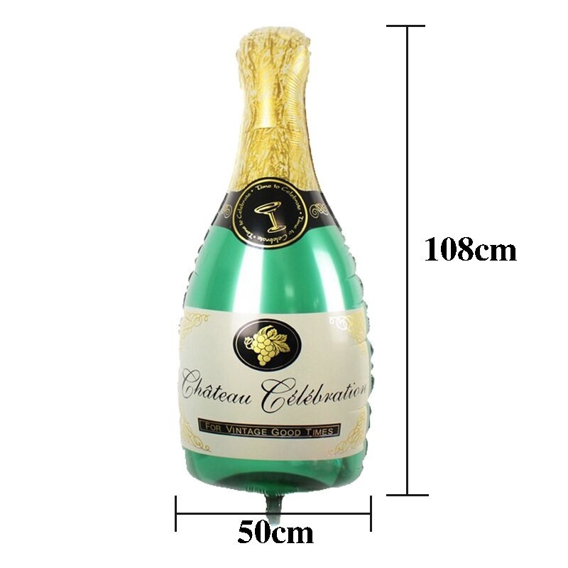 Balon din folie pentru petrecere Sticla de sampanie 104 cm - 1 | YEO