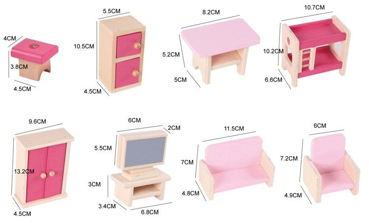 Casuta cu mobilier din lemn pentru papusi RoseMary - 4 | YEO