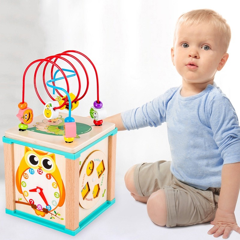 Cub multifunctional 5 in 1, cu labirint de bile - Bufnita - 2 | YEO