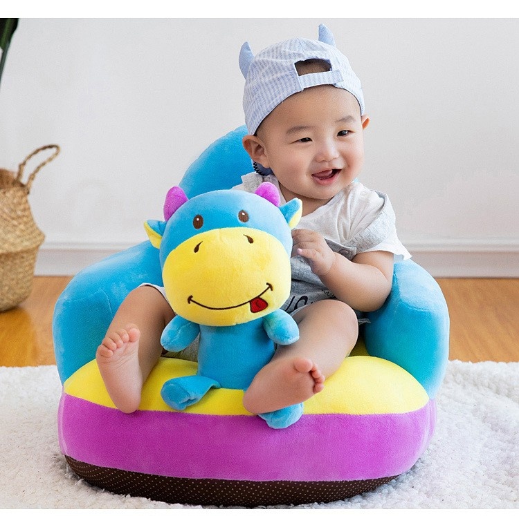 Fotoliu maxi bebe din plus cu spatar - Vacuta Bleu - 1 | YEO