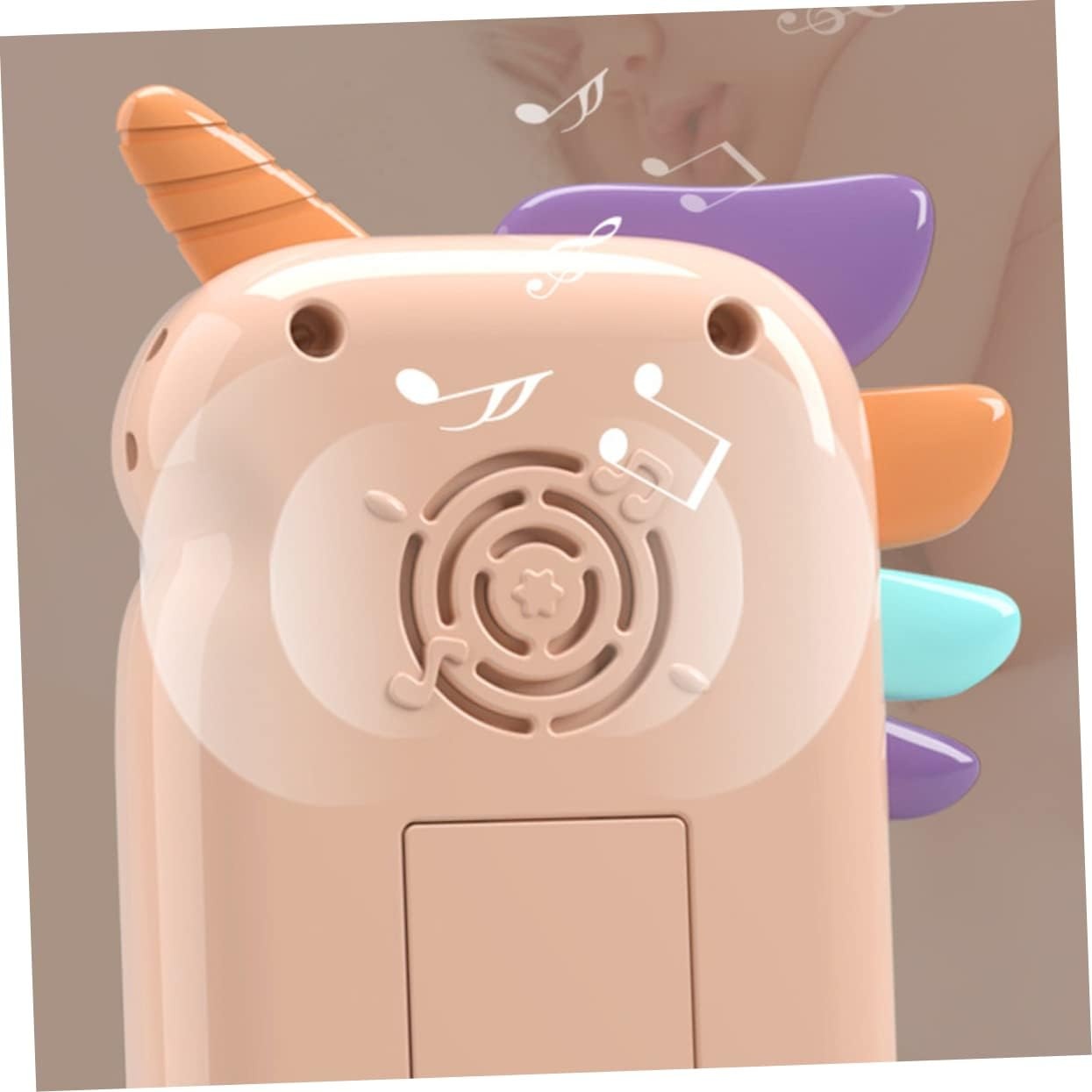 Jucarie 2 in 1 telefon cu jucarie de dentitie, unicorn roz - 3 | YEO