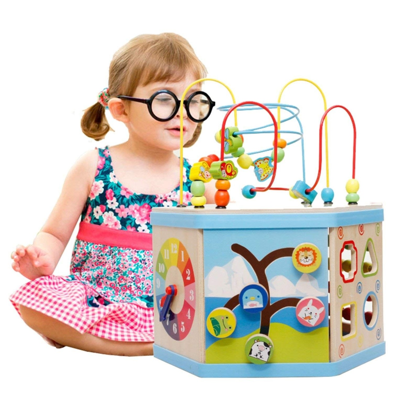Jucarie Montessori 8 in 1 - Centru de activitati Hexagon - 3 | YEO