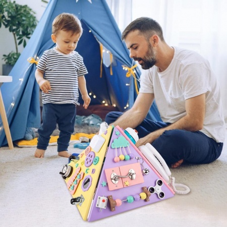 Piramida Montessori cu 25 de activitati Tine-l Ocupat si Invata-l, din lemn - 2 | YEO