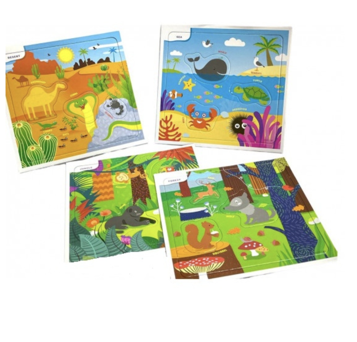 Set 6 puzzle Habitatul animalelor - Unde traiesc? - 3 | YEO
