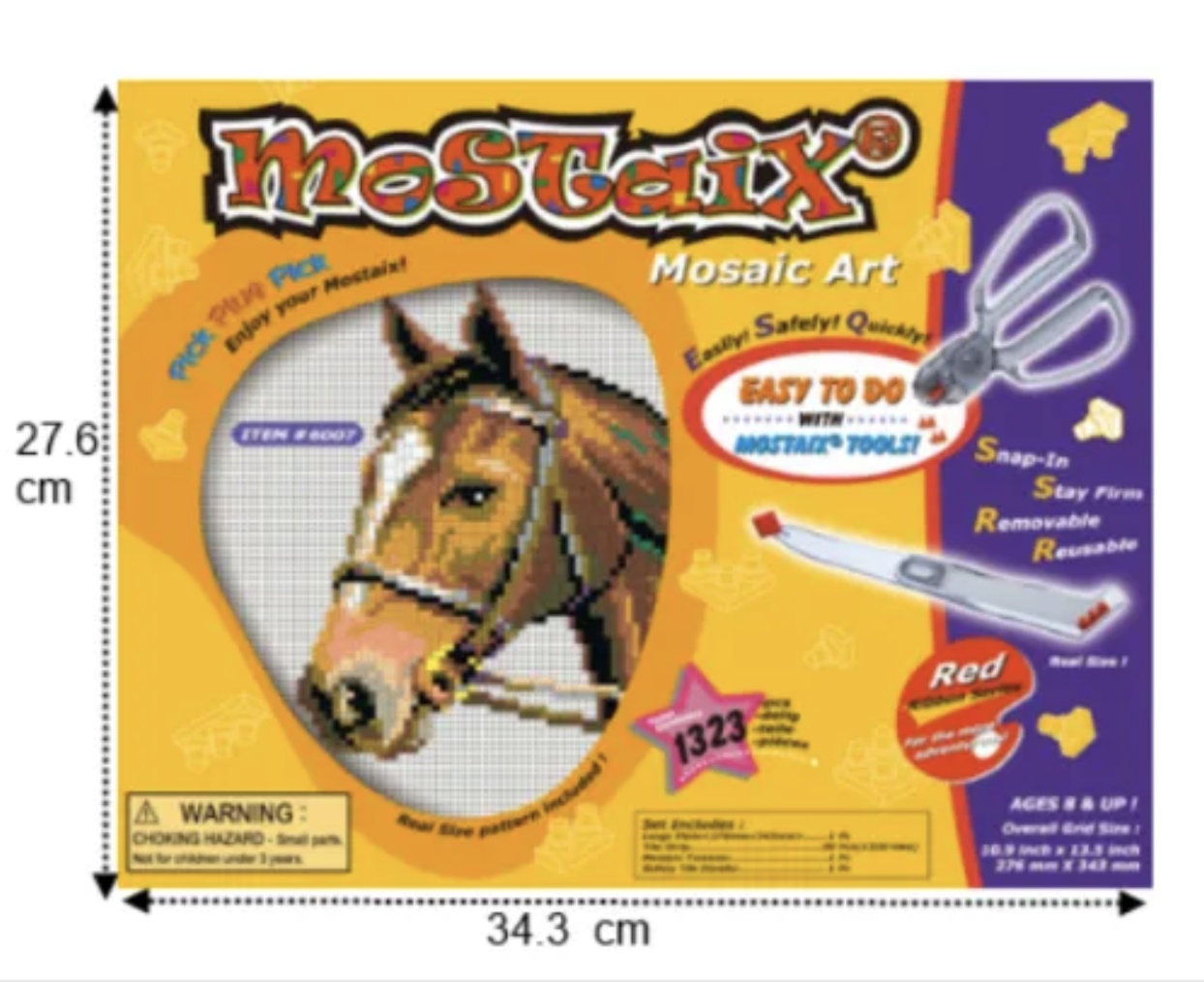 Set creatie DIY mozaic Cal cu 1323 piese - 2 | YEO