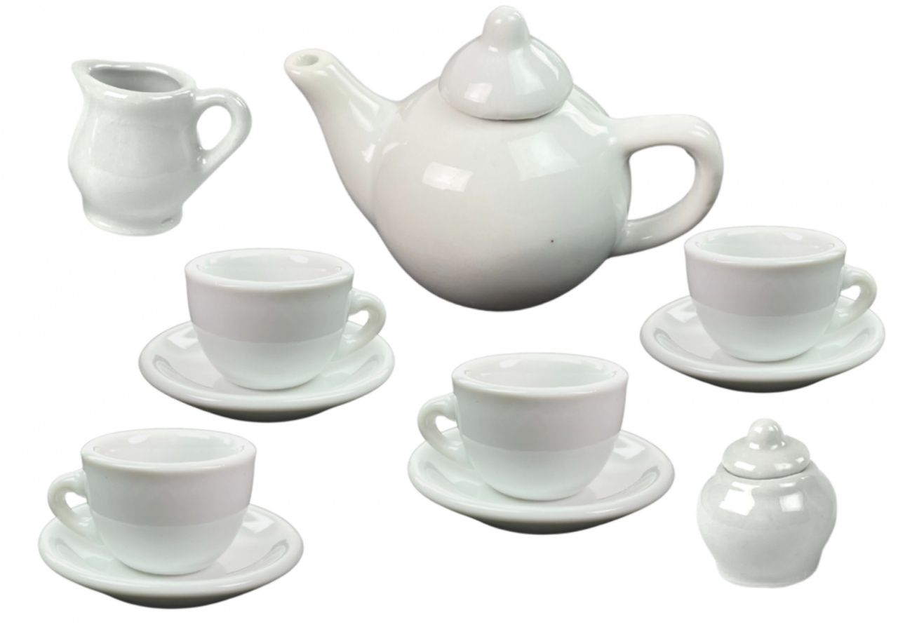 Set Creativ Ceai - Vase din Ceramica pentru Pictat - 3 | YEO